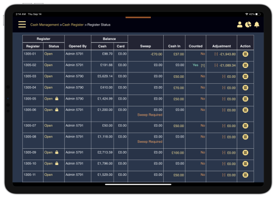Cash Register Management using MT-POS iPad POS